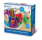 Learning Resources Create a Space Storage Center - Toy Desk Organizer, Classroom Workspace Must Haves, Homeschool Organization, Arts & Crafts, Rotating Caddy, Office & Teacher Supplies