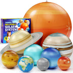 Dan&Darci Inflatable Solar System Planets for Kids - Science Toys - Boys Room Decor Ceiling - Space Gifts - Outer Space Themed Party Decorations - Astronomy Gifts 5-7, 6-8, 8-12 Years Classroom