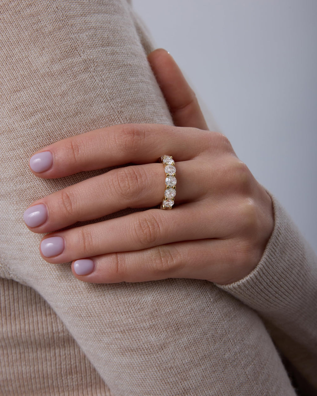 PAVOI White Gold Eternity Ring for Women