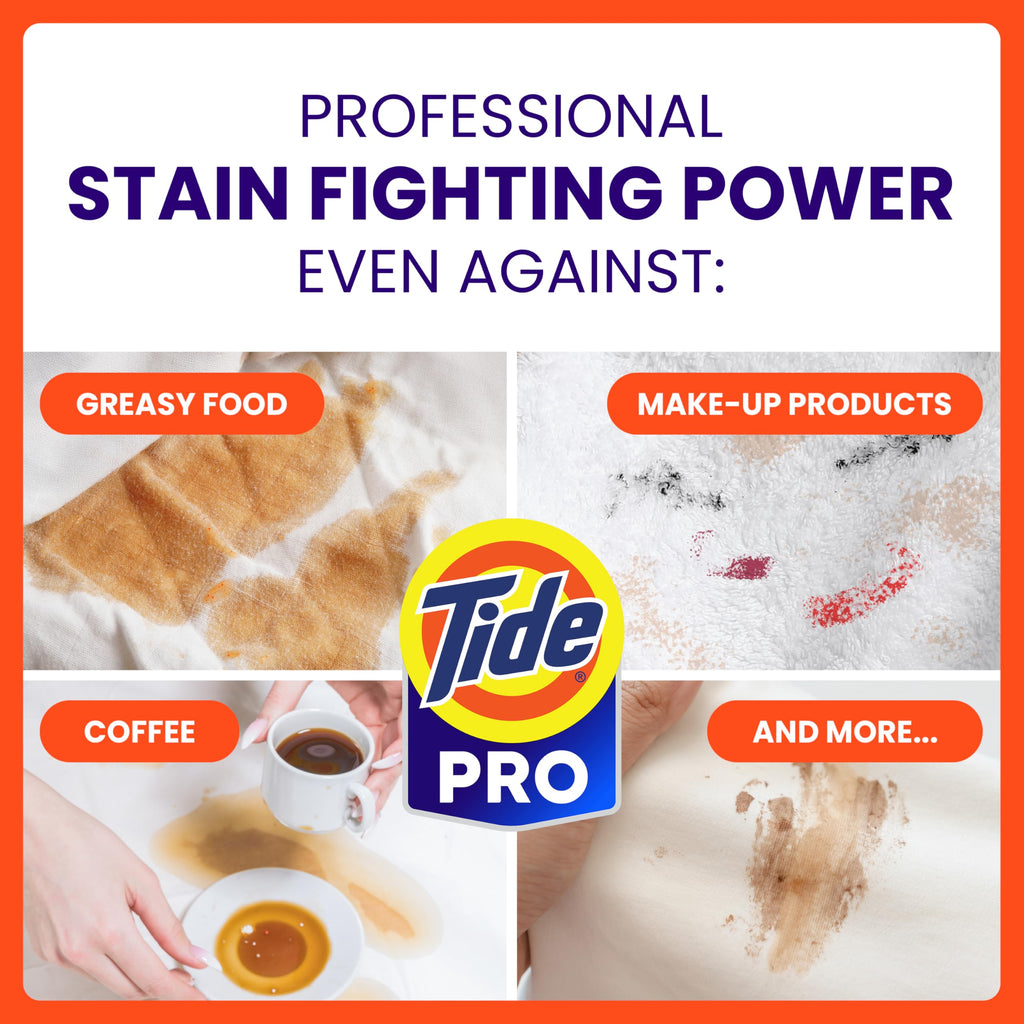 Tide PRO Laundry Detergent Liquid for Commercial Stains (170 oz, 4 pack)