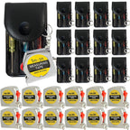24 Pcs Mini Screwdriver Keychain Tape Measure Keychains Set Keychain Tape Measure Mini Screwdrivers in Pouch Keychain for Birthday Party Favors ，Adult Tool Party Prize for Father's Men Gifts