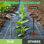 Heavy Duty Landscape Staples, 50 Pack 6-Inch G-Shaped Thickened Galvanized Garden Fabric Staples,Rust-Resistant Ground Cover Pins for Weed Barrier, Erosion Control & Landscaping Projects
