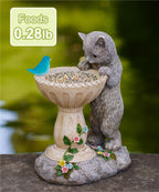 Philodwell Solar Cat Birdbath Garden Statue: Outdoor Figurine Decor