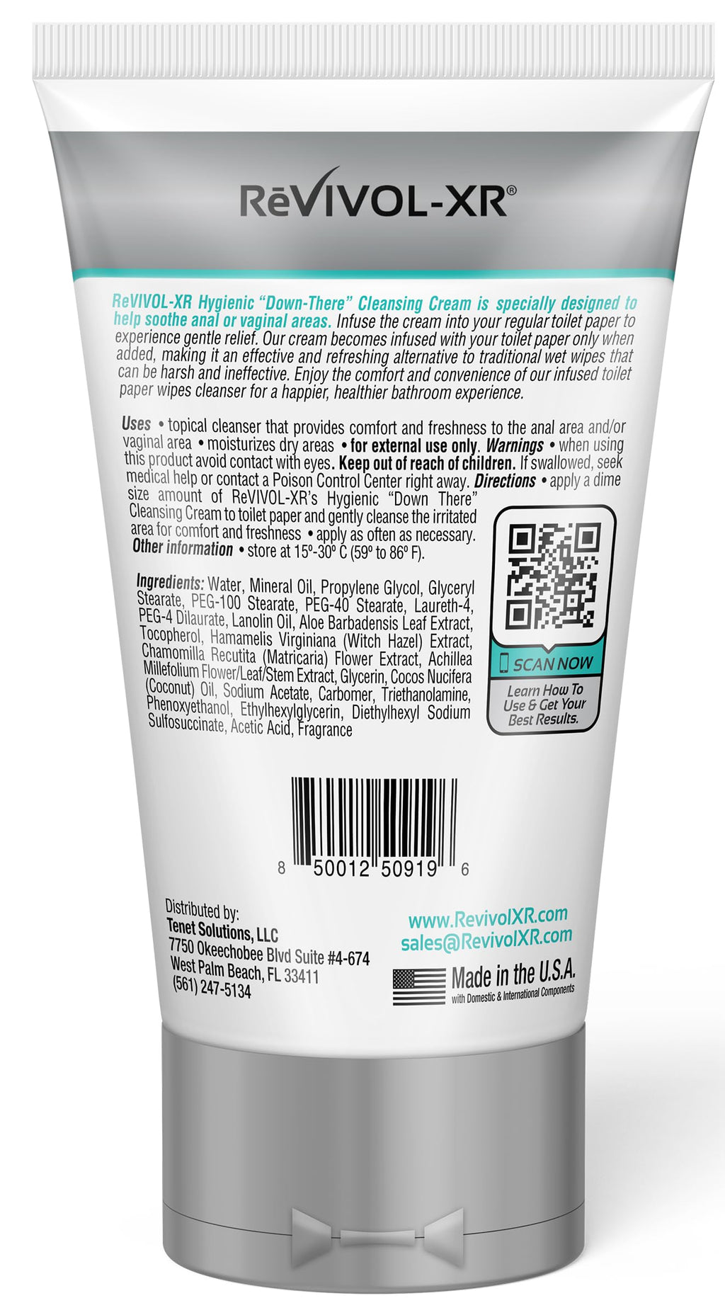 REVIVOL-XR Hygienic Cleansing Lotion, Gentle Relief + Soothing Aloe & Witch Haze for Discomfort of Down-There Sensitive Areas, Makes 300+ Wet Wipes from Toilet