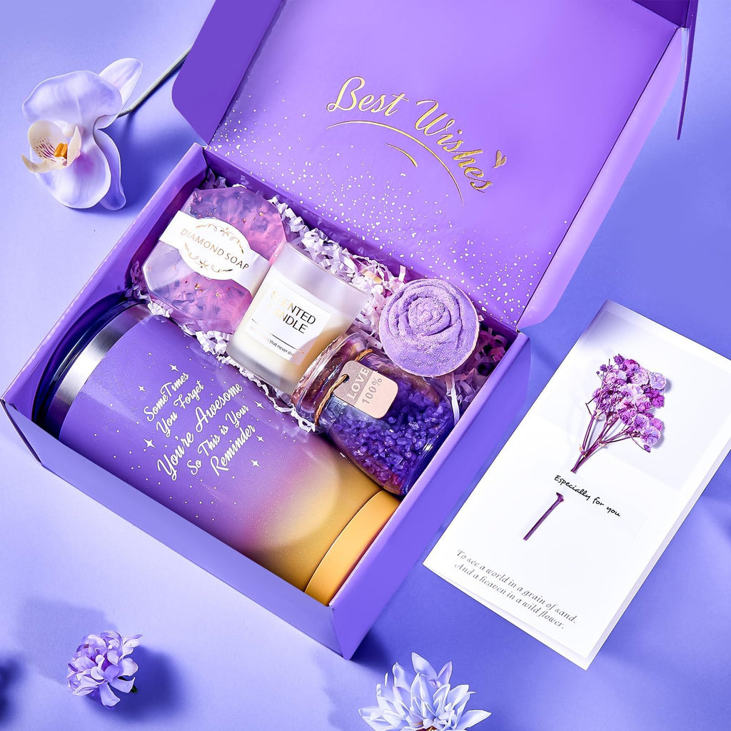 BodyRefresh Christmas Birthday Gifts for Women, Gift Basket for Her, Self Care Spa Gift Set, Thinking of You & Get Well Soon Care Package, Gift for Mom Wife Sister Grandma