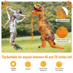 TO.BE.NO.1 Towards The First inflatable dinosaur costume adult, T-Rex Dinosaur Costume Adults Funny Cosplay Halloween (Brown Dinosaur)