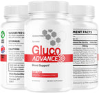 (2 Pack) Gluco Advance Capsules - Official GlucoAdvanced Premium Advanced Formula Pills - Maximum Strength, All Natural Health Formula Pills for Overall Health & Wellness, 120 Capsules for 2 Months