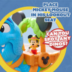 Disney Junior Mickey Mouse Funhouse Roarin' Safari Dino, 4-piece Figures and Playset, Dinosaur, Kids Toys for Ages 3 Up by Just Play
