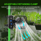 DAOTAILI 4" Grow Tent Clip Fan with Temperature & Humidity Control, LCD Display, Oscillating Fan for Hydroponics