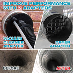 Sealegend 58-Pieces 35-Feet Dryer Vent Cleaner Kit, Dryer Cleaning Tools, Include Omnidirectional Blue Dryer Lint Vacuum Attachment, Dryer Vent Brush, Universal Vacuum & Dryer Adapters