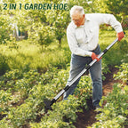 Ukiupop Weed Puller Tool with Long Handle 2-in-1 Garden Hoe and Weed Rake