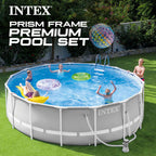 Intex 26711EH Prism Frame Premium Above Ground Swimming Pool Set: 12ft x 30in – Includes 530 GPH Cartridge Filter Pump – SuperTough Puncture Resistant – Rust Resistant – 1718 Gallon Capacity