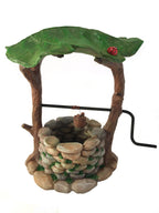 GlitZGlam Miniature Wishing Well with Movable Handle and Water Bucket for Garden Gnomes and Fairies -a Fairy Garden Accessory