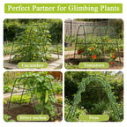 IDEA FAMILY Cucumber Trellis for Raised Bed 67" x 67" U-Frame Garden Arch Tunnel with Netting Vegetable Fruit Flower Lightweight Metal Plant Support for Climbing Plants Outdoor,Black