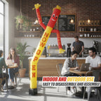 QIZRON 6ft Now Open Air Tube Dancer Inflatable Waving Tube Man with Blower - Wacky Waving Dancing Guy Set for Business Promotion
