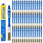 King Origin Small Paint Brush Set, 50 Pcs, 1/2 Inch (13 mm) Mini Paint Brushes for Detailed Painting, Touch-Ups, Crafts, Furniture, DIY Painting
