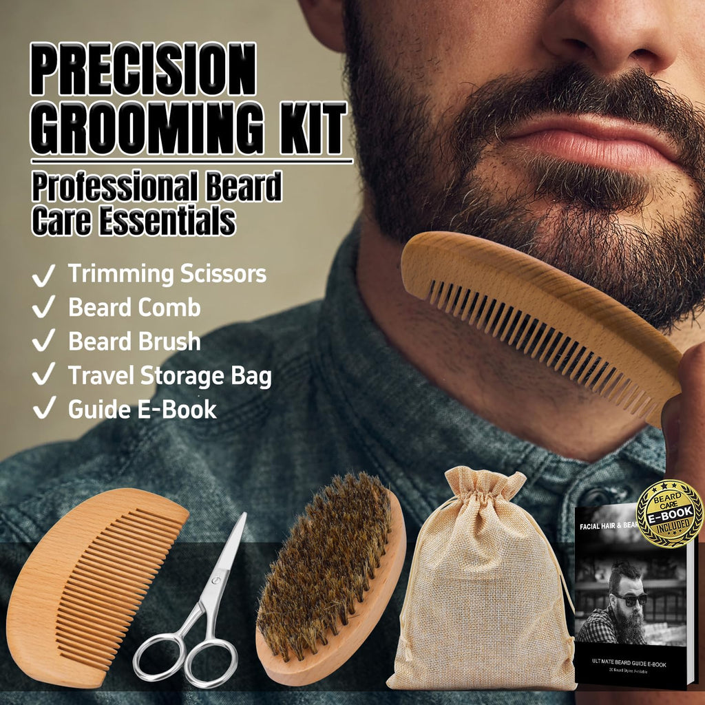 XIKEZAN Beard Kit Gifts for Men Beard Grooming/Care-Soften,Soothe Mustache