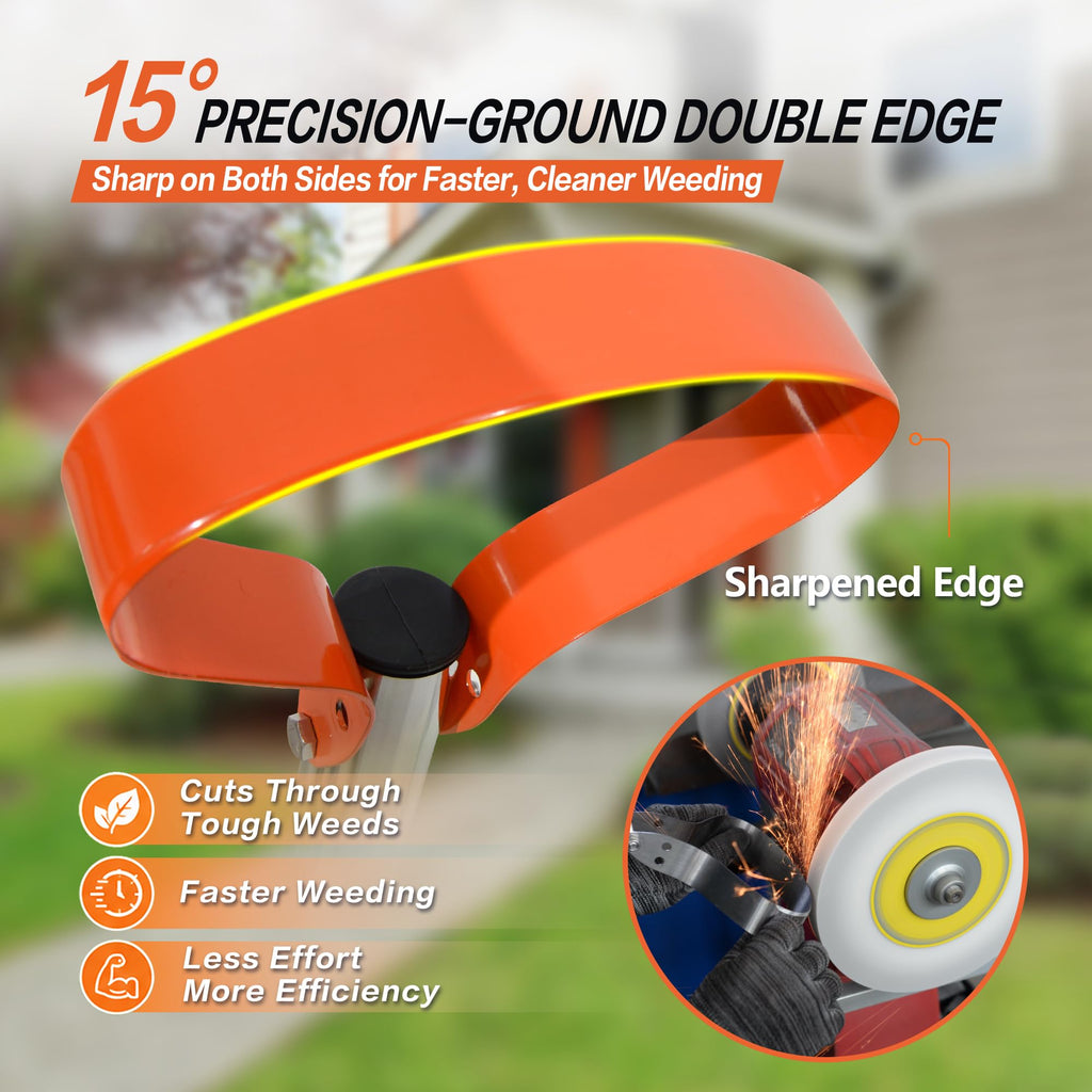 CKLT 63-Inch Weed Remover Tool with 15° Sharp Spring Steel Blade