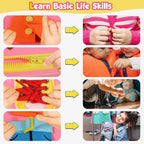 Winblo Toddler Busy Board - Montessori Toys for Toddler Girl Birthday Gift, Educational Learning Sensory Busy Book for Toddlers Girls, Toddlers Activities Toy for Airplane Car Travel