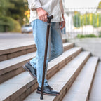 Asterom Walking Cane - Handmade, Ergonomic, Canes for Men - Wooden Walking Sticks for Seniors, Unique (Walnut, 36 Inches)