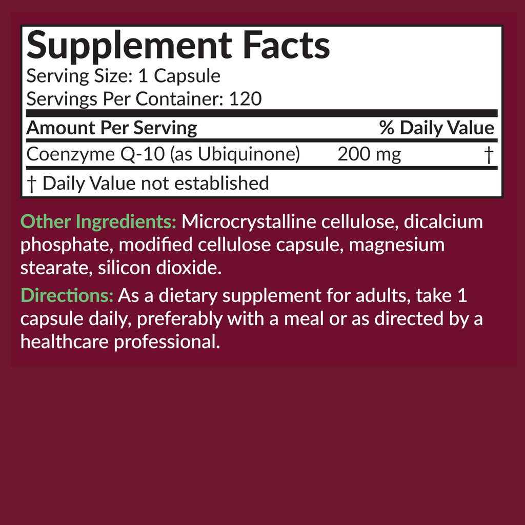 Futurebiotics CoQ10 200 MG Cellular Energy Production, 120 Vegetarian Capsules