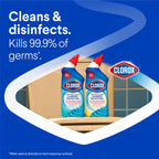 Clorox Toilet Bowl Cleaner Clinging Bleach Gel, Kills 99.9% of Bacteria and Viruses, Ocean Mist, 24 Fl Oz, Pack of 2