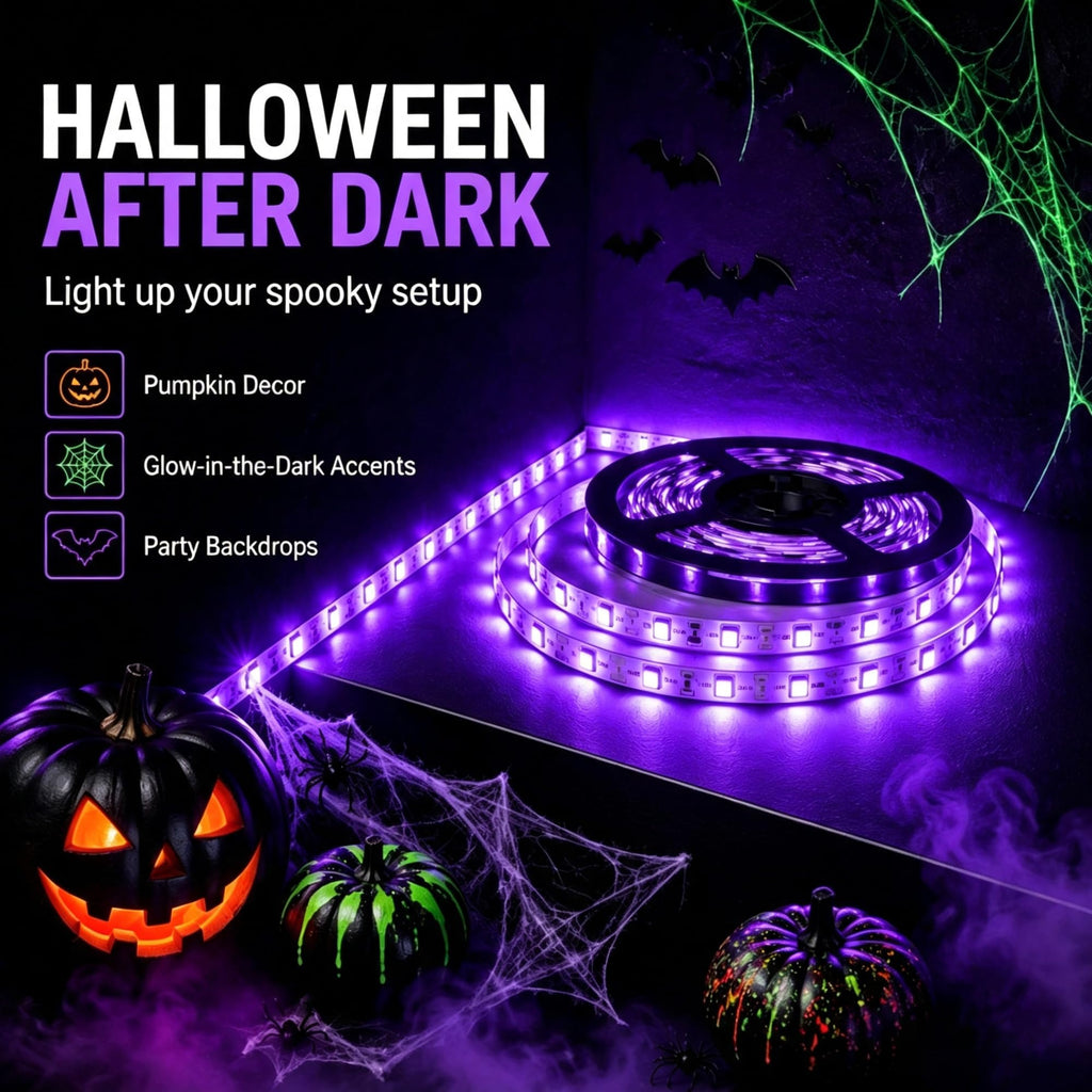 PIZHLO 50 Foot Black Light Strips & Remote, Dimmable Flexible 900 LEDs