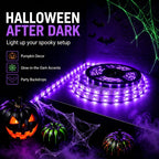 PIZHLO 50 Foot Black Light Strips & Remote, Dimmable Flexible 900 LEDs