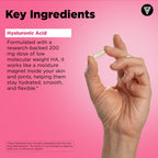 Vital Vitamins Hyaluronic Acid Supplements - Made with 200mg of Low Molecular Weight Hyaluronic Acid - Supports Skin Hydration & Elasticity from Within - 60 Capsules, 60 Servings