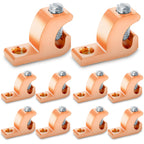OHLECTRIC Lay-in Grounding Connectors (10-Pack) DB Direct Burial Pool Bonding Lugs, Copper Conductor Ground Wire Lugs for 4-14 AWG Wire Range, Conduits, Swimming Pools, Outdoor Electrical Grounding