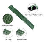 Garmeinea Garden Stakes 57 Inches Plastic Coated Steel Plant Stakes for Growing Climbing Plants, Pack of 25