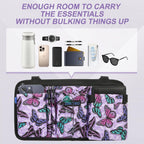 ZHCHG Wheelchair Side Bag with Cup Holder, Wheelchair Armrest Pouch Accessories for Walker, Rollator, Electric Scooter Wheelchairs, Ideal Gift for Mother's Day & Father's Day -Purple