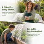 Garden Netting Kit, 10x30FT Ultra Fine Garden Mesh Netting with 6 Sets Garden Hoops, Insect Netting for Garden Protection Plant Covers, Garden Netting for Raised Beds Plant Fruit Flowers Protection