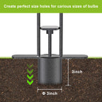Dolibest Sod Plugger, Bulb Planter Tool with Non-Slip Grip Handle. Turf Cutter and Grass Plugger Tool with Dual Pedals, Sharp Serrations, Perfect for Zoysia, Bermuda and More (Upgrade)