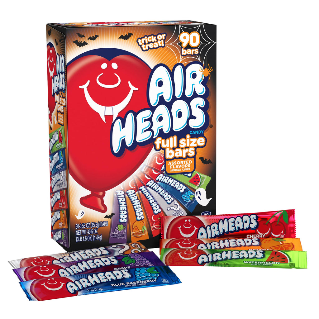 Airheads Full-Size Candy Bars, Halloween Variety Pack, 90 Count Box
