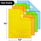 Simple Houseware Microfiber Cleaning Cloth 150 Pack, 12" x 16", 4 Colors