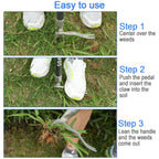SOMOLUX 52'' Weed Puller Stand-up Weeder Weeding Tool for Gardening Heavy-duty Stainless Steel Claw with Long Metal Handle Weed Remove Tool for Lawn/Yard and Garden without Bending or Kneeling