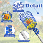 ELNDUXG Fruit Picker Upgraded Round Claws Reduce Fruit Damage (65inch)