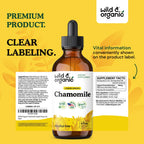 Wild & Organic Chamomile Flowers Tincture - Calming Supplement for Relaxation - Chamomile Extract Liquid Drops - Vegan, Sugar & Alcohol-Free - 4 fl oz