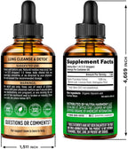 Mullein Drops for Lungs - USDA Organic Liquid - Mullein Leaf Extract Supplement - Made in USA - Lung & Bronchial Cleanse for Smokers - Respiratory Health Support - As Tincture, Tea, Pills - Pack of 2