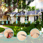 600 PCS DIY Suncatcher Kit Crystal Suncatchers for Windows Hanging Sun Catcher Kits for Adults Hanging Prism with Rainbow Maker for Indoor Window Garden Christmas Tree Decor Wedding Home