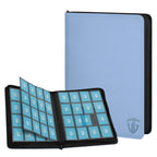 TCGUARD 16 Pockets Trading Card Zipper Binder for 1000+ Cards| Secure Side Loading Pockets | Trading Card Album Folder | Compatible with YuGiOh, MTG,Sports Cards (Blue 16)