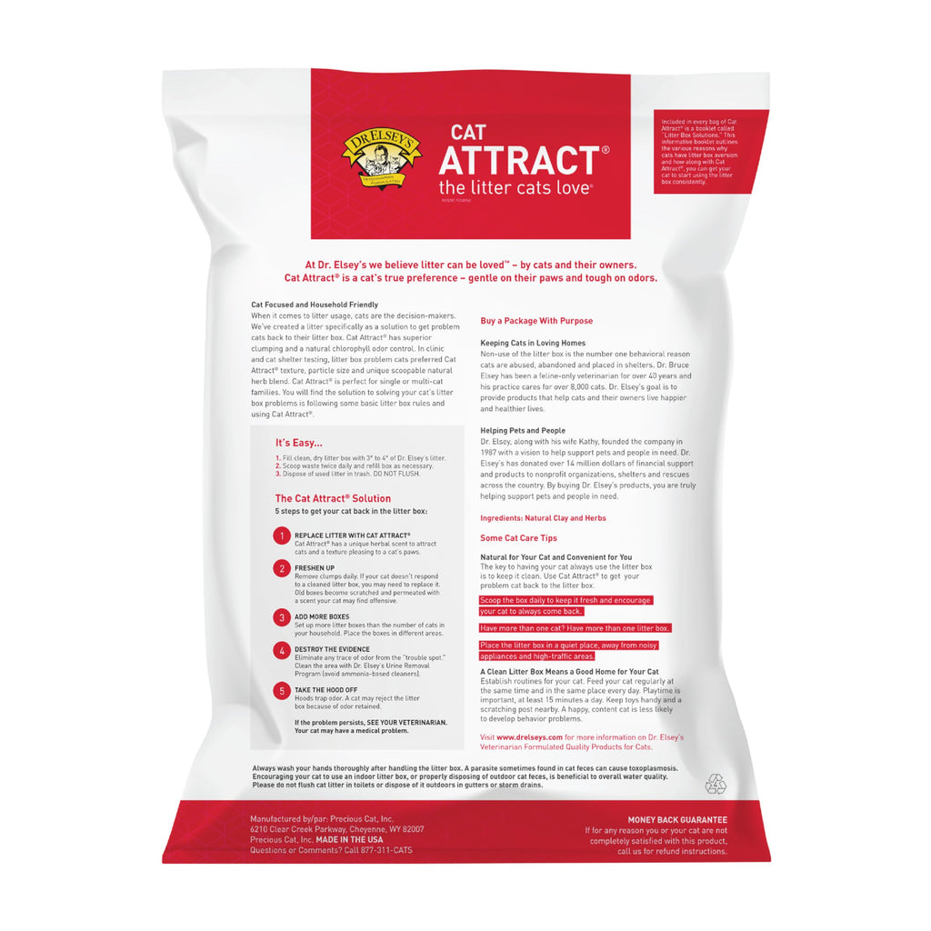 Dr. Elsey's Cat Attract Clumping Clay Cat Litter 40 lb. Bag