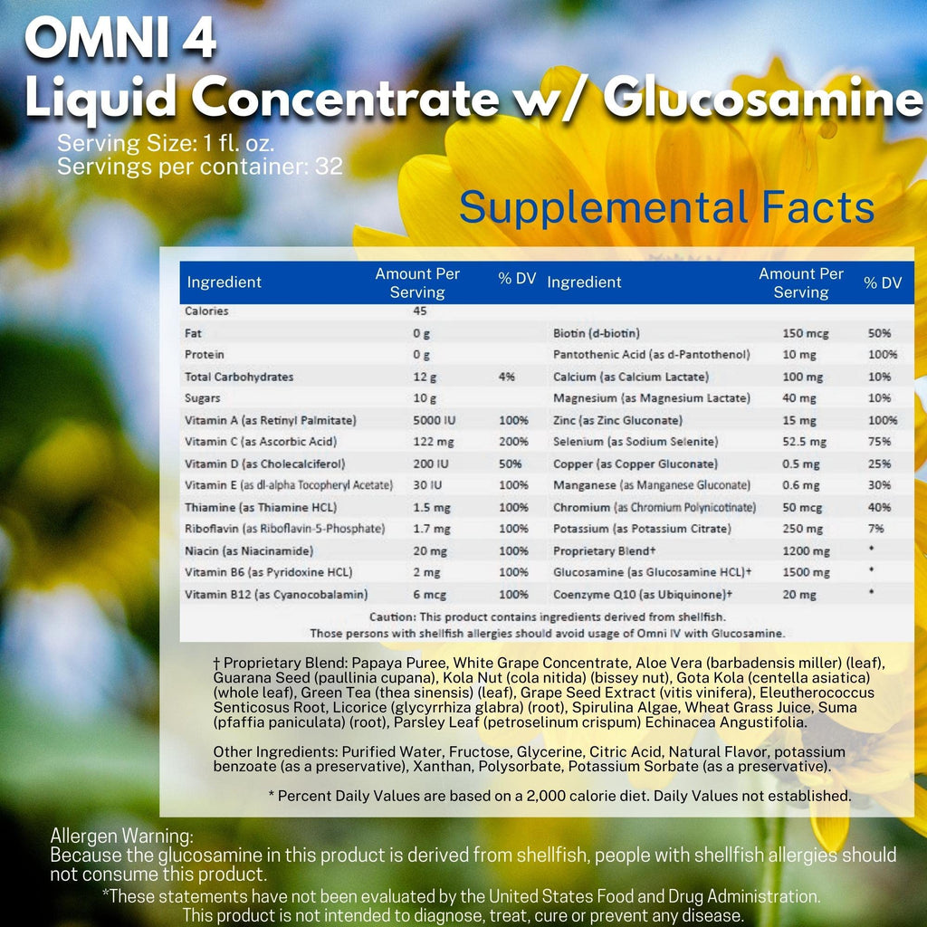 Omnitrition Bundle of 2 Products - the "AM and PM Bundle" Includes Omni IV Liquid Vitamin with Glucosamine and OmniTrim Nite Lite