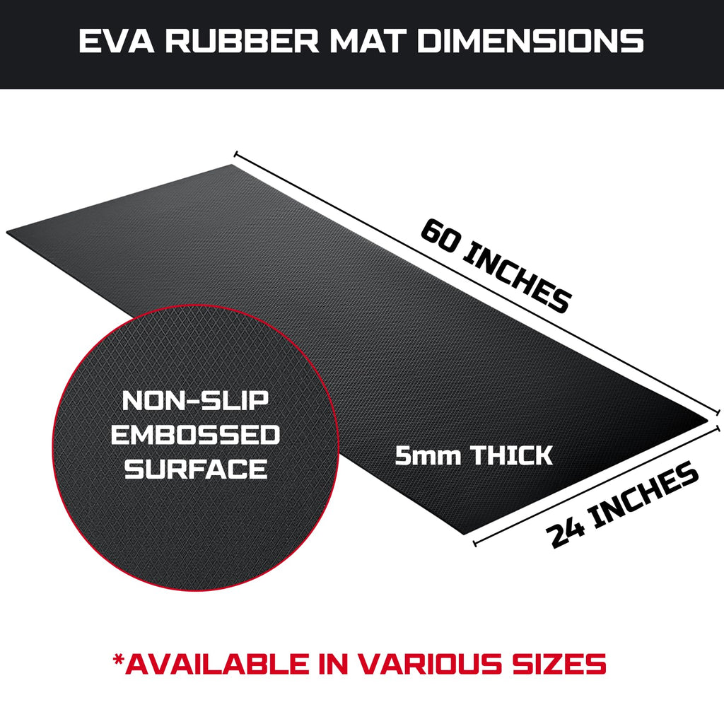 ONREVA Workbench Mat 24X60 Inches, EVA Rubber Work Mat, Protect Your Work Bench Top, Heavy Duty Pad for Tool Box Top, Table, Tool Station, Rolling Cabinet Cart Cover Liner Matt, 60"X24" 5mm Thick