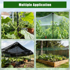 DOLEMODUO 72 Inch Garden Stake Netting Support, 10PCS Heavy Duty & Rust Proof Powder Coated Steel Plant Stakes for Garden Fencing, Plant & Crop Protection from Wildlife