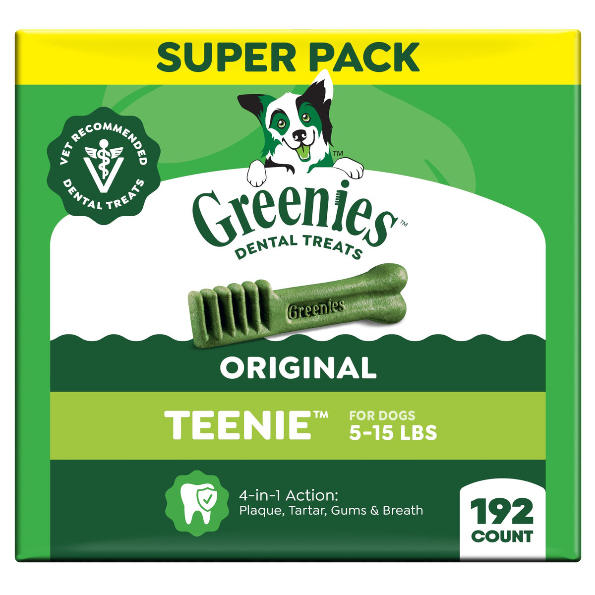 Greenies Teenie Original Natural Dental Dog Treats, Chicken, 192 Count