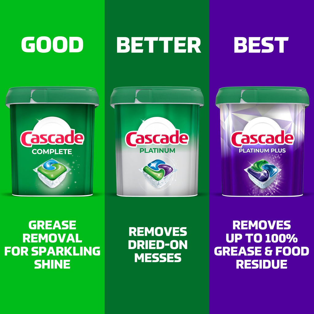 Cascade Platinum Dishwasher Pods, Dishwasher Detergent, Dish Detergent Soap, Fresh, 71 count