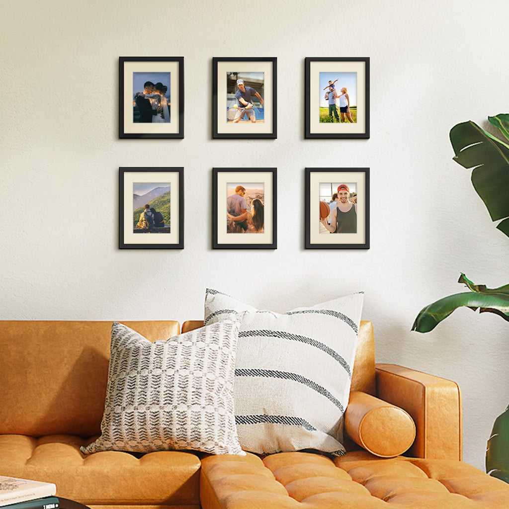 upsimples 8.5 by 11 Picture Frame, Gallery Wall Frames Set of 5, Black