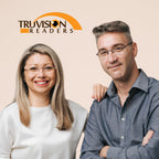 TruVision Readers 3 Pk - Gunmetal Metal Frames and Clear Acrylic Lenses 2.50